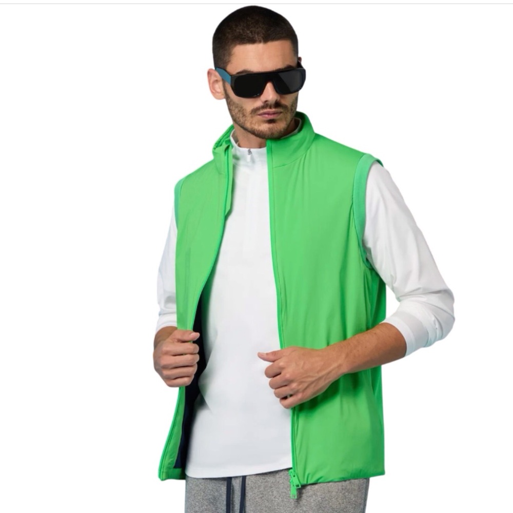 G/FORE Men's Bright Green Sleeveless Golf Vest